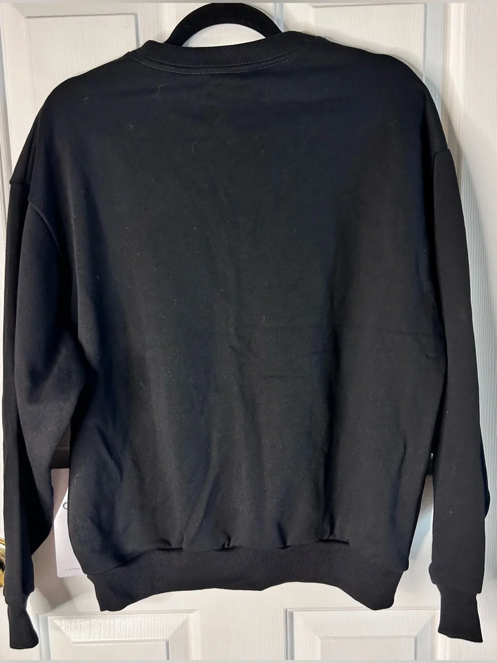 NWT ALO Yoga Accolade Crew Neck Pullover Sweatshirt- Black/ Size XS